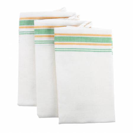 Aunt Martha's Vintage 1930 Striped Towels - Green Set of 3