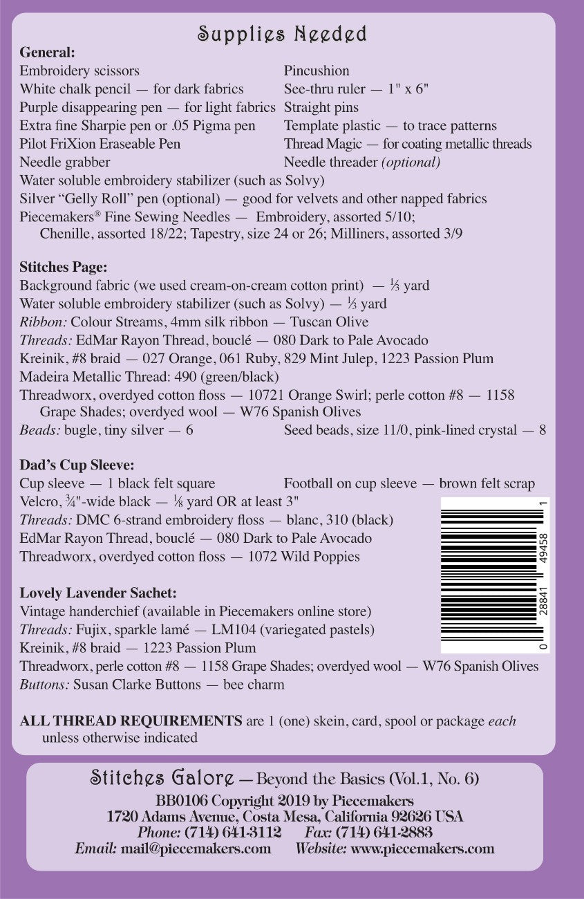 Stitches Galore Beyond the Basics Feather