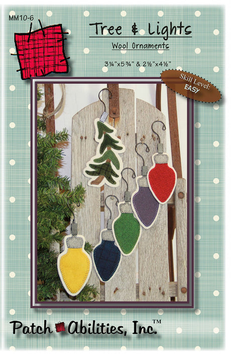 Tree & Lights Wool Ornaments