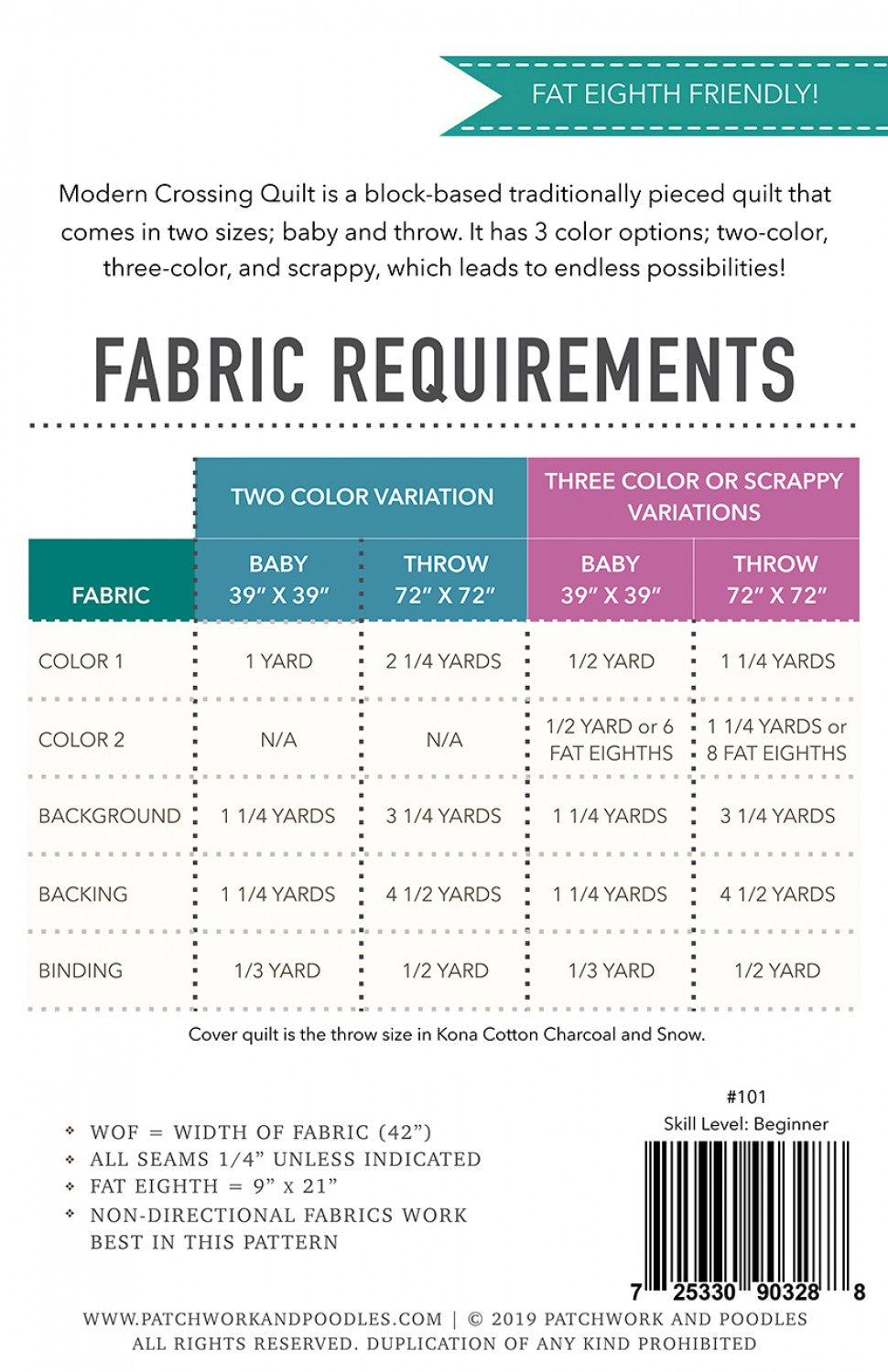 Modern Crossing Quilt Pattern