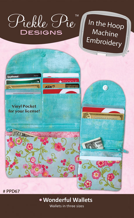Wonderful Wallets In The Hoop Machine Embroidery Design CD