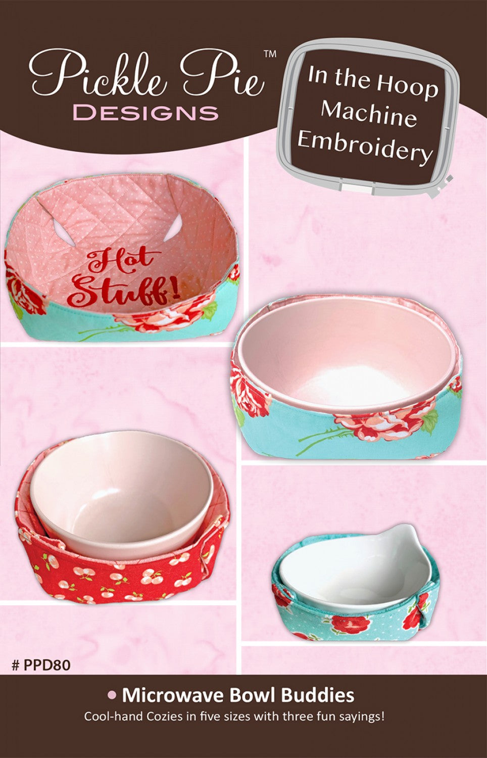 Microwave Bowl Buddies In The Hoop Machine Embroidery CD