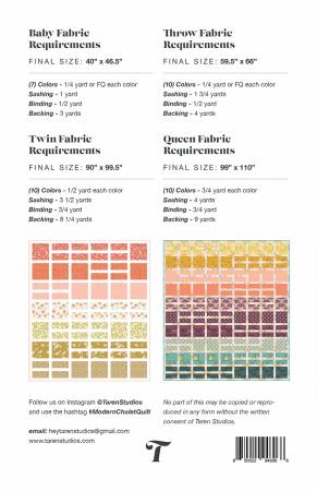 Back of the Horizon Lines Quilt Pattern by Taren Studios