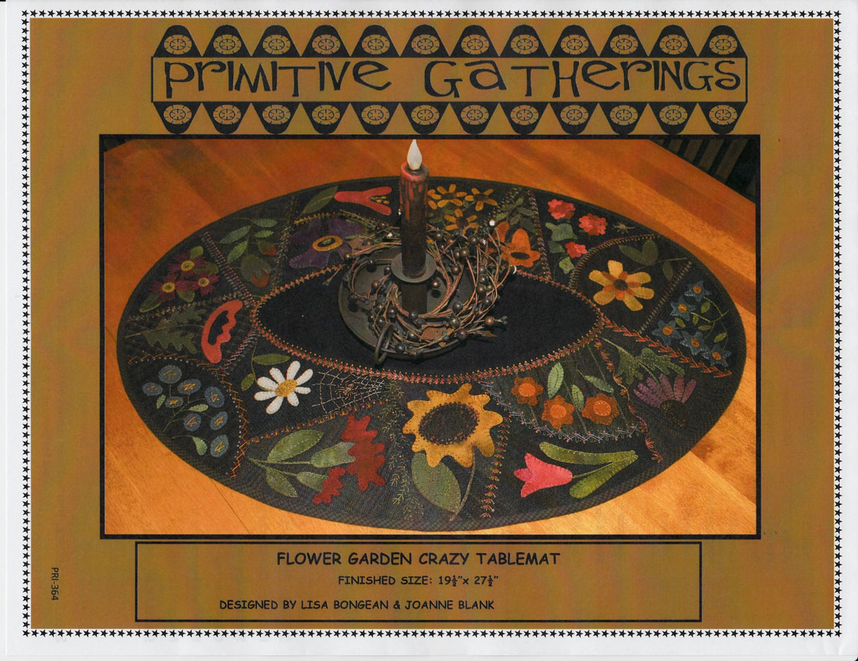 Flower Garden Crazy Tablemat