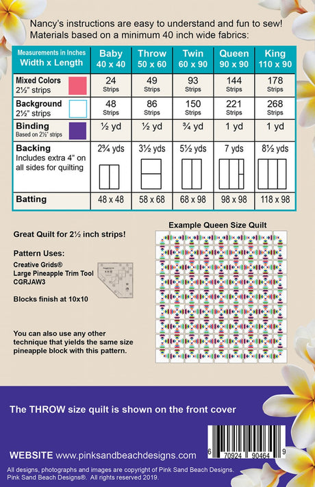 Pineapple Confetti Quilt Pattern