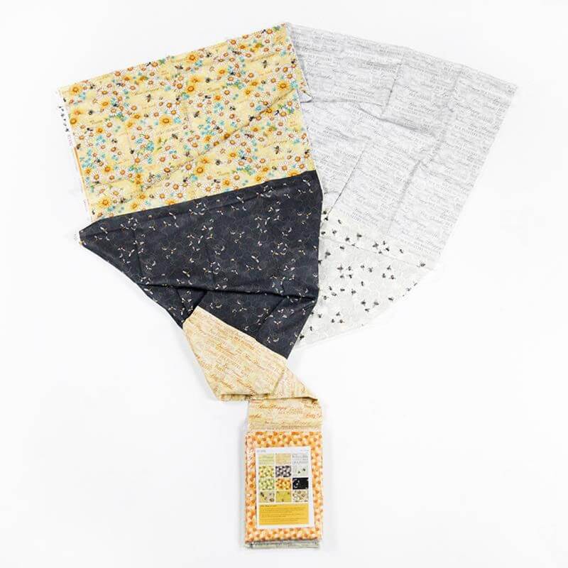 Bee Kind fat quarter bundle of bug themed fabric printed on one big sheet