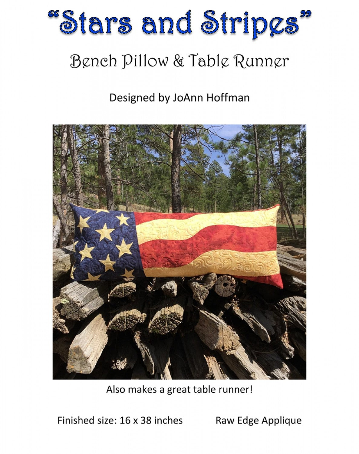 Star and Stripes Bench Pillow Pattern