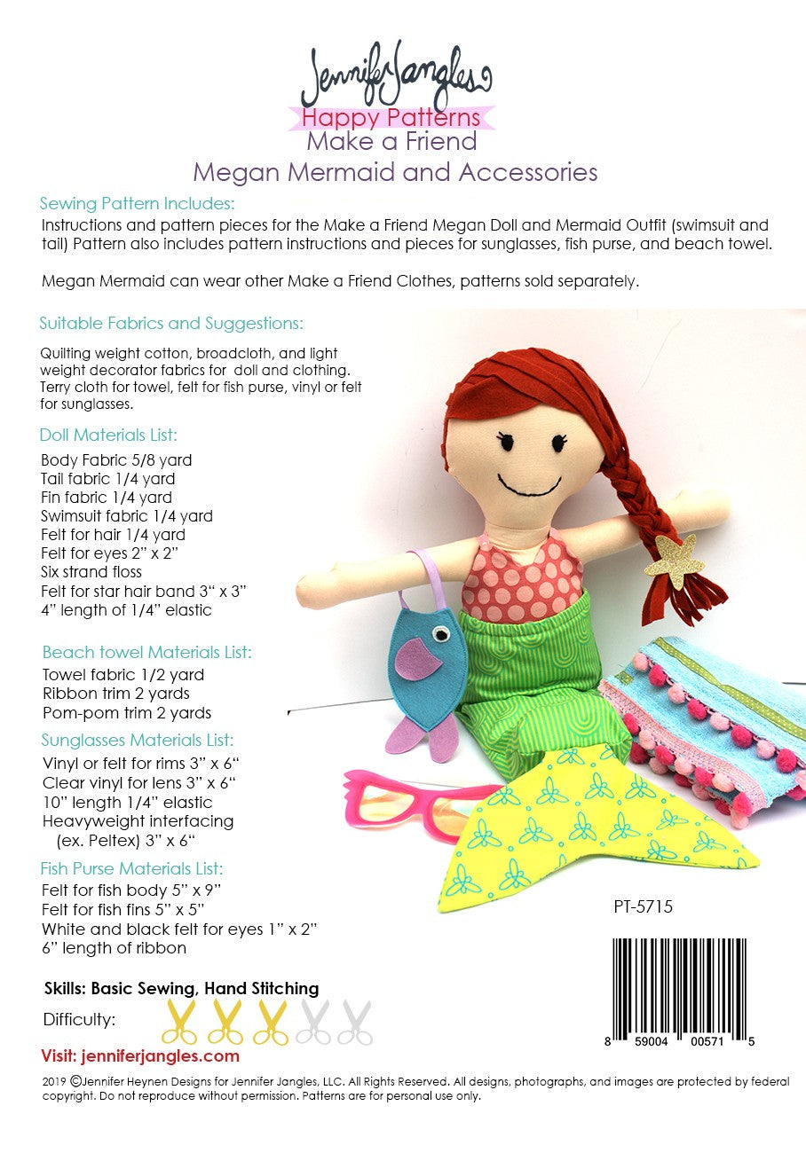 Megan Mermaid Make A Friend Doll And Accessories