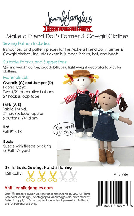 Make a Friend Farmer and Cow Girl Clothes