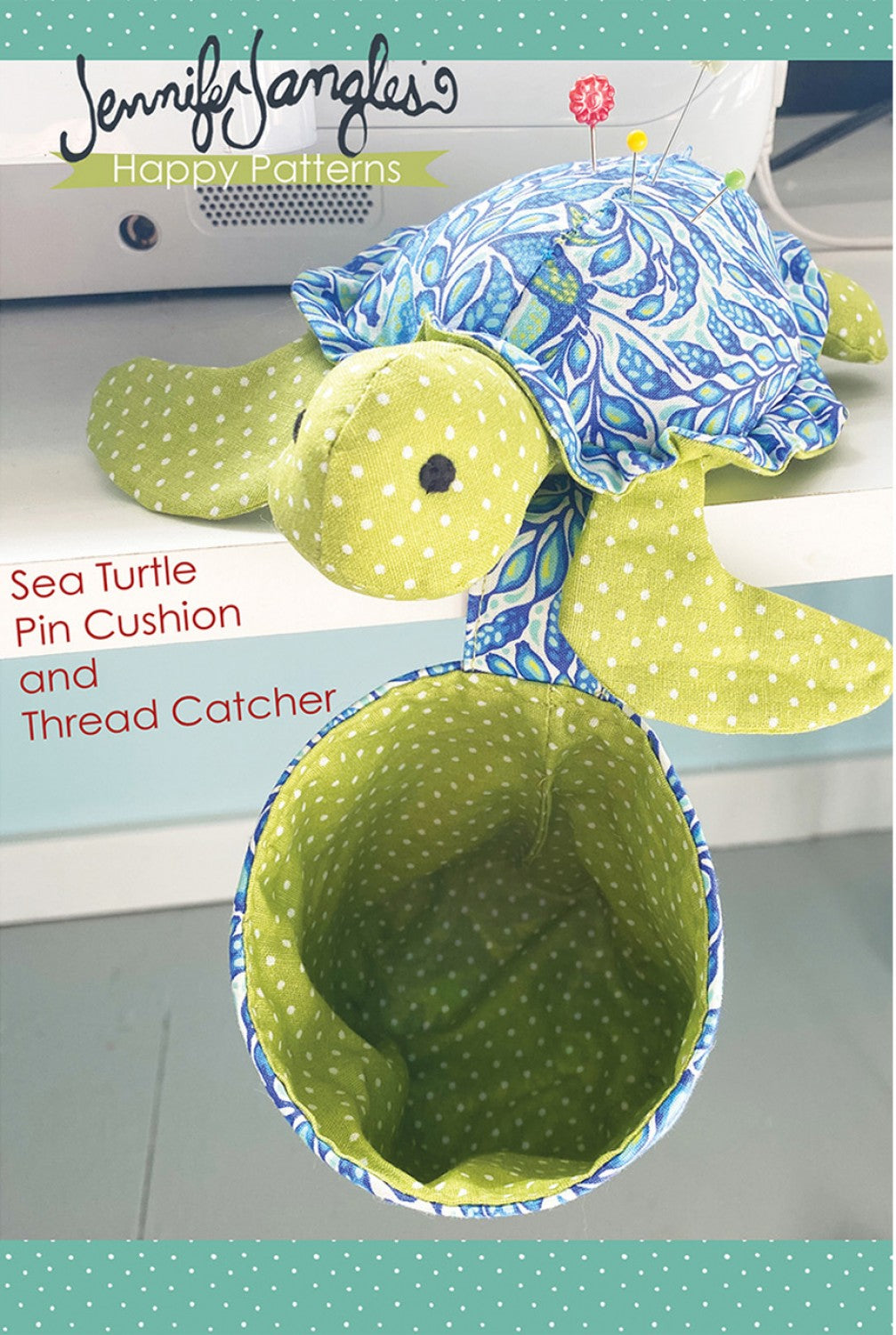 Sea Turtle Pin Cushion and Thread Catcher