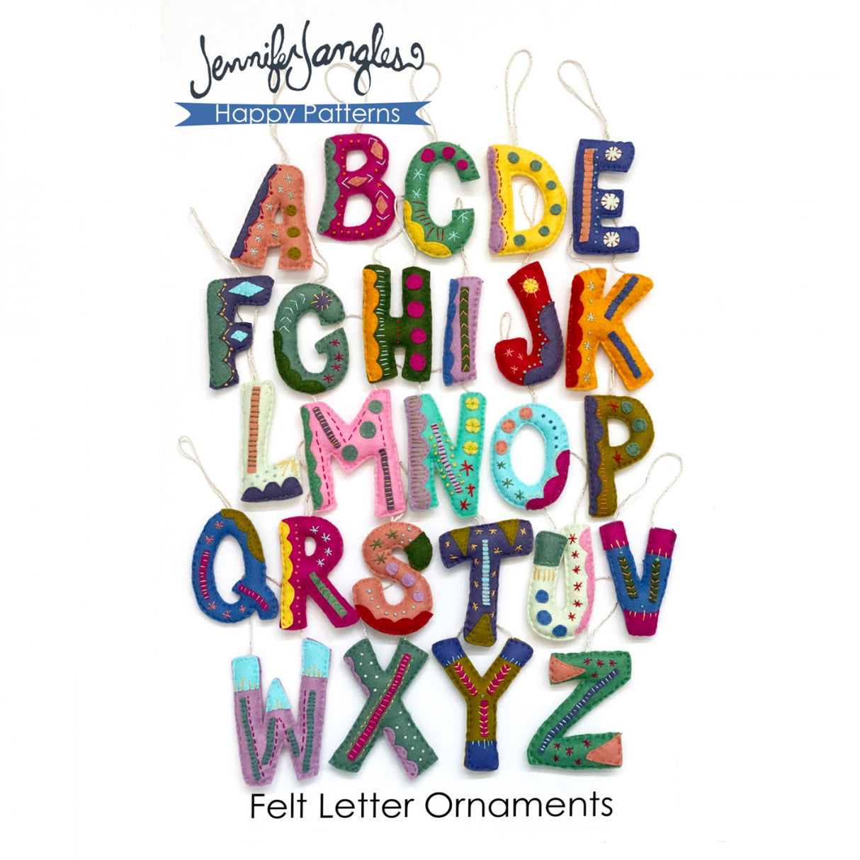 Felt Letter Ornaments Sewing Pattern