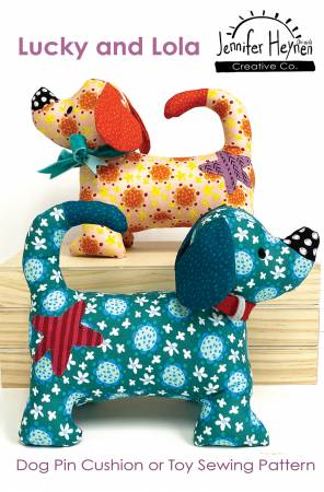Lucky and Lola Dog Pincushion or Toy Pattern by Jennifer Heynen Creative Co.