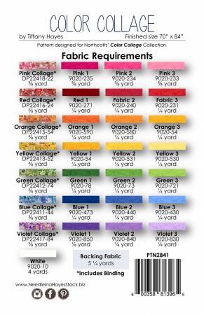 Back of the Color Collage Quilt Pattern by Needle In A Hayes Stack