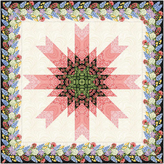Indian Paintbrush Star Quilt Pattern by Animas Quilts Publishing