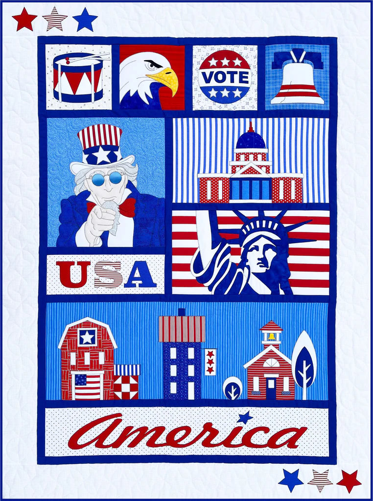 Patriotic Quilt Pattern by Amy Bradley Designs