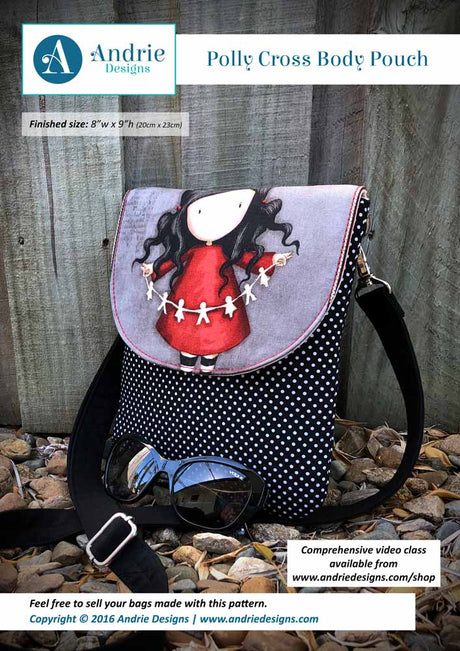 Polly Cross Body Pouch Pattern by Andrie Designs