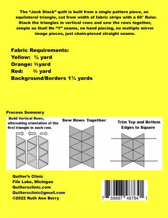 Back of the Jack Stack Pattern by Quilters Clinic