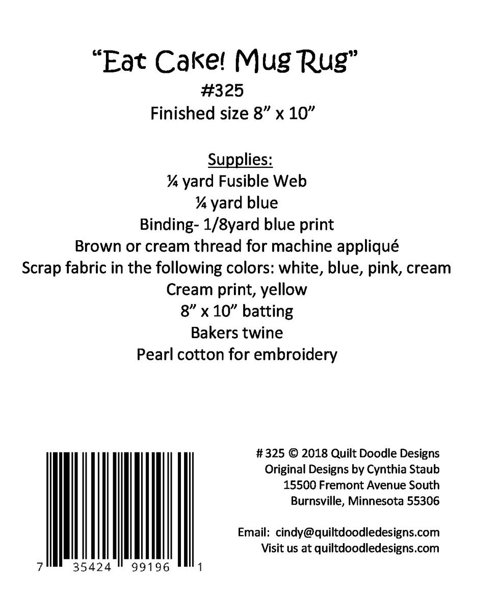 Eat Cake Mug Rug