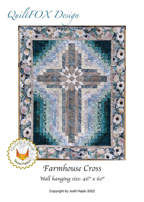 Farmhouse Cross Quilt Pattern by QuiltFox