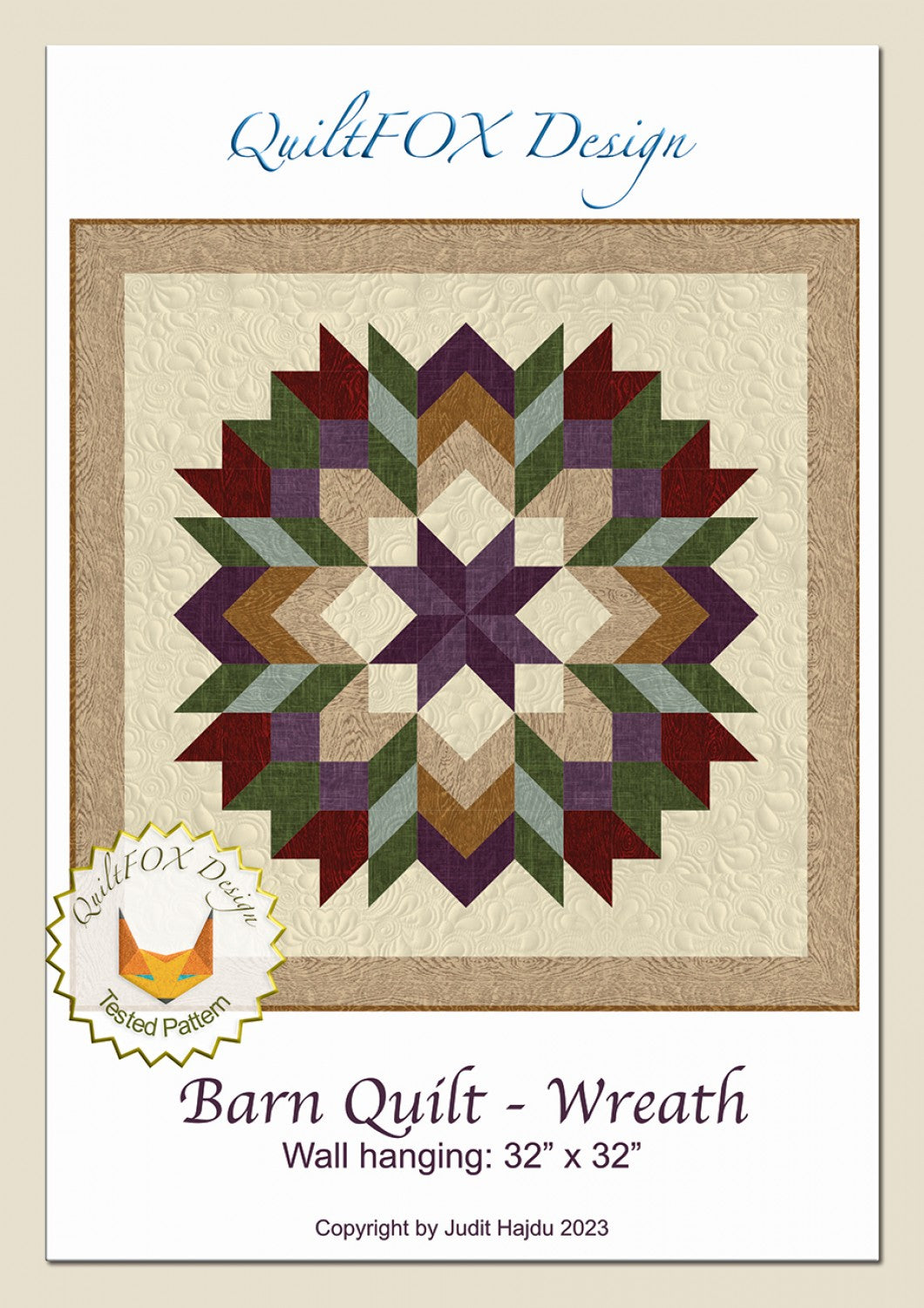 Barn Quilt Wreath Quilt Pattern by QuiltFox