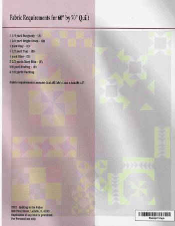 Back of the Rumspringa Quilt Pattern by Quilting In The Valley