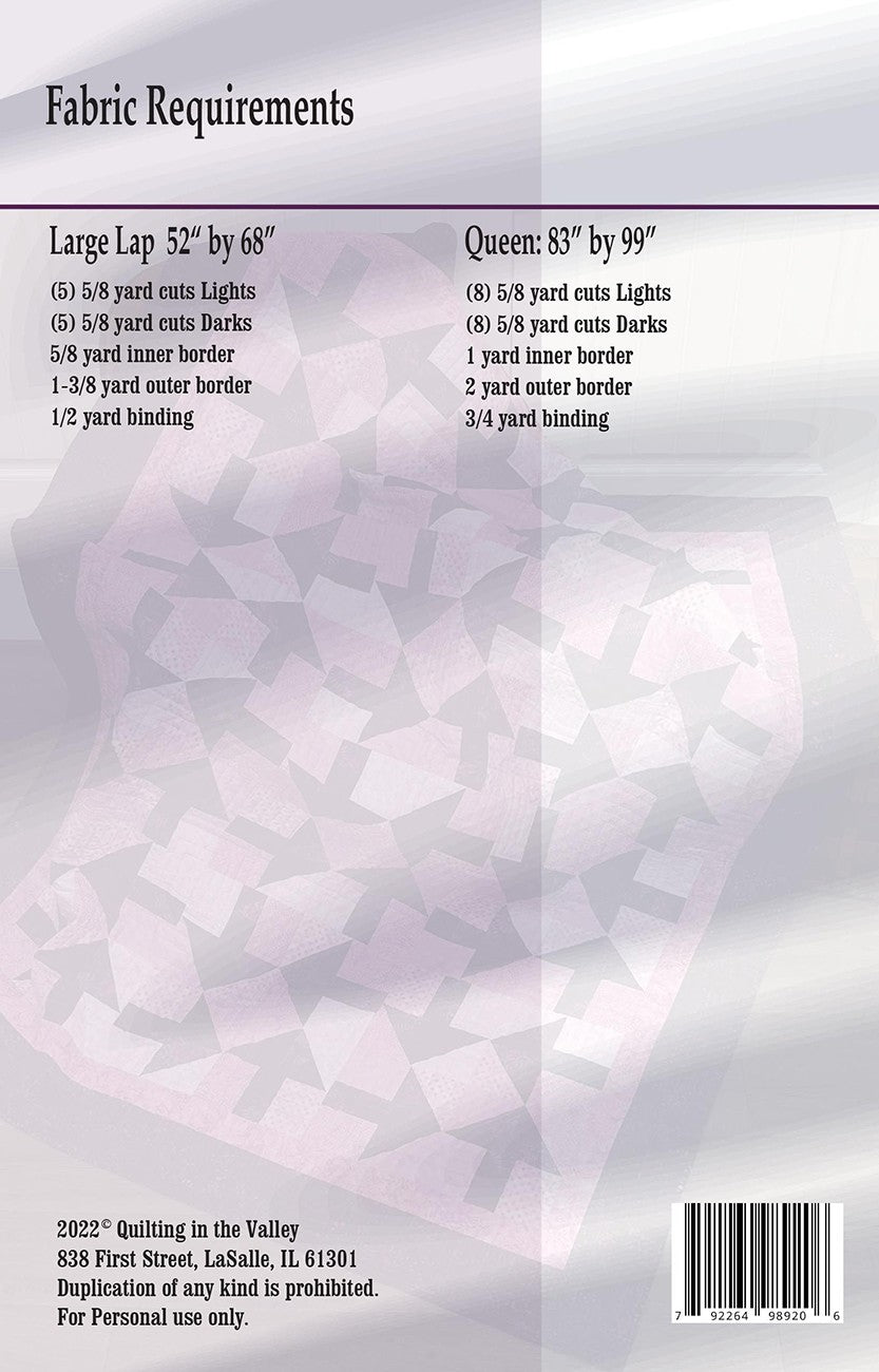 Back of the Which Way is Up Quilt Pattern by Quilting In The Valley