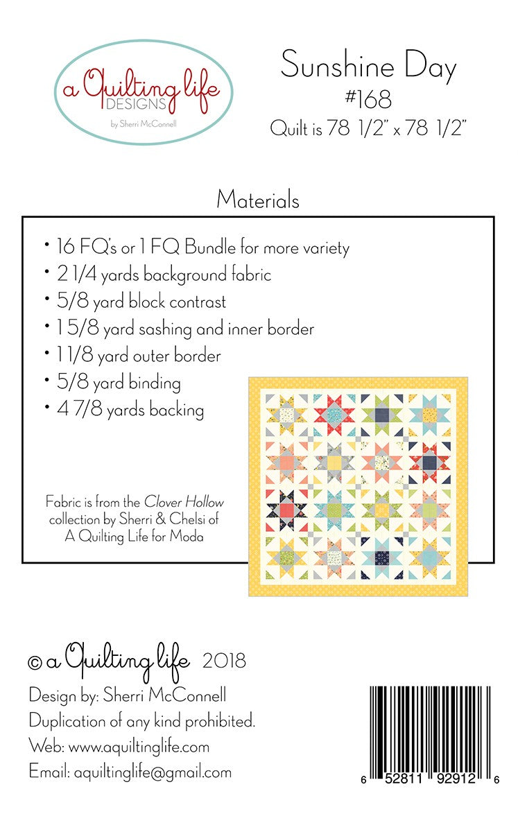 Sunshine Day Quilt Pattern