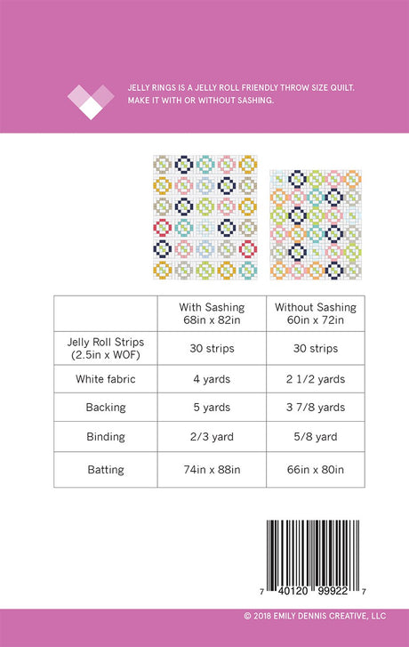 Jelly Rings Quilt Pattern