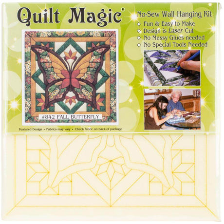 Fall Butterfly Quilt Magic no-sew kit