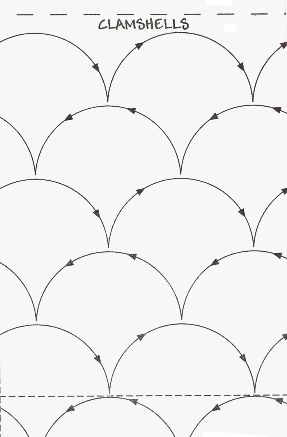 Quilt Pattern On A Roll Clamshells 9 1/2in x 26'