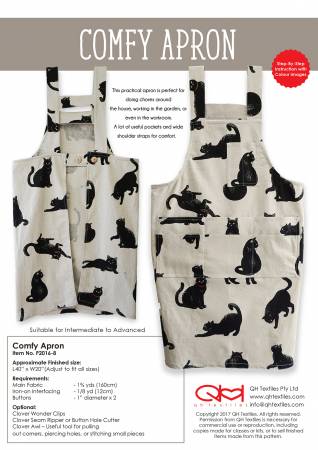 Back of the Reversible Dress Apron Pattern by QH Textiles