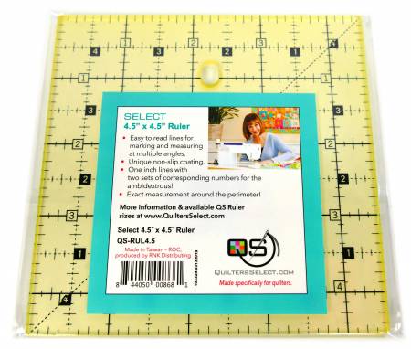 Non-Slip Ruler 4-1/2in x 4-1/2in