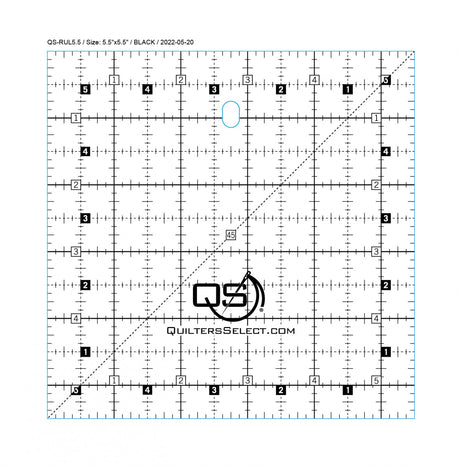 Quilter's Select Quilting Ruler 5-1/2in x 5-1/2in