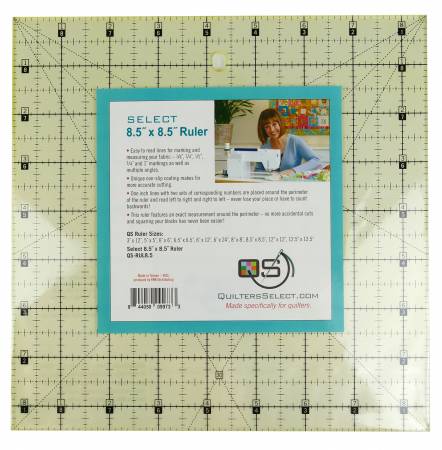 Non-Slip Ruler 8-1/2in x 8-1/2in by Quilter's Select
