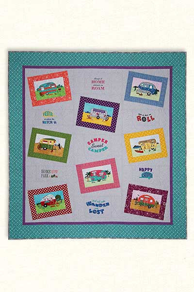 Retro Campers Applique Machine Embroidery