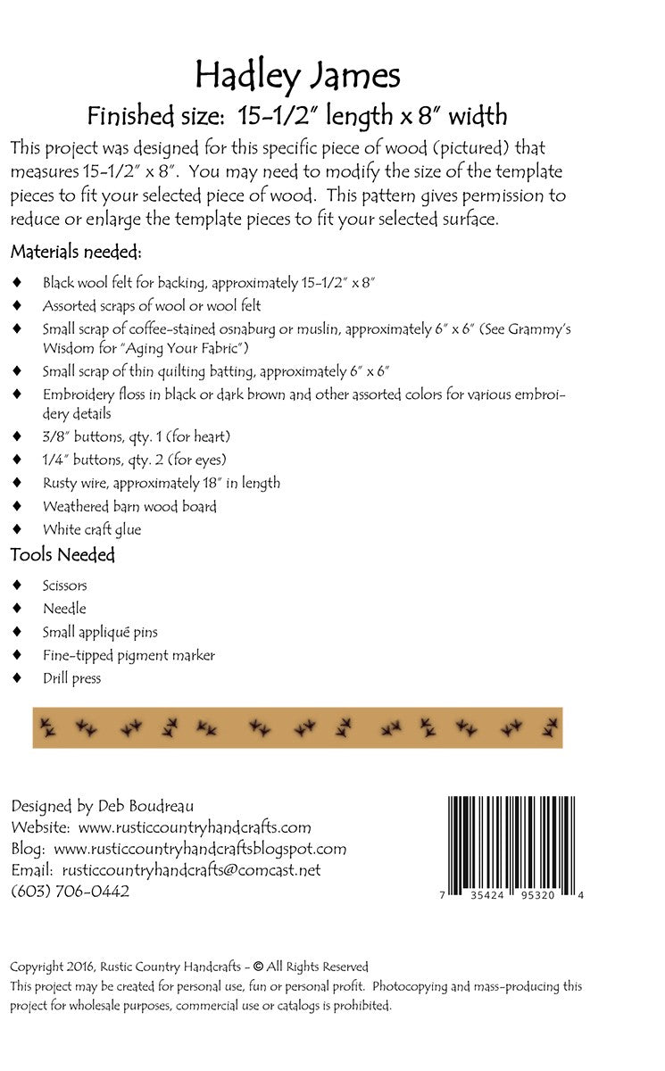 Hadley James Wool Applique