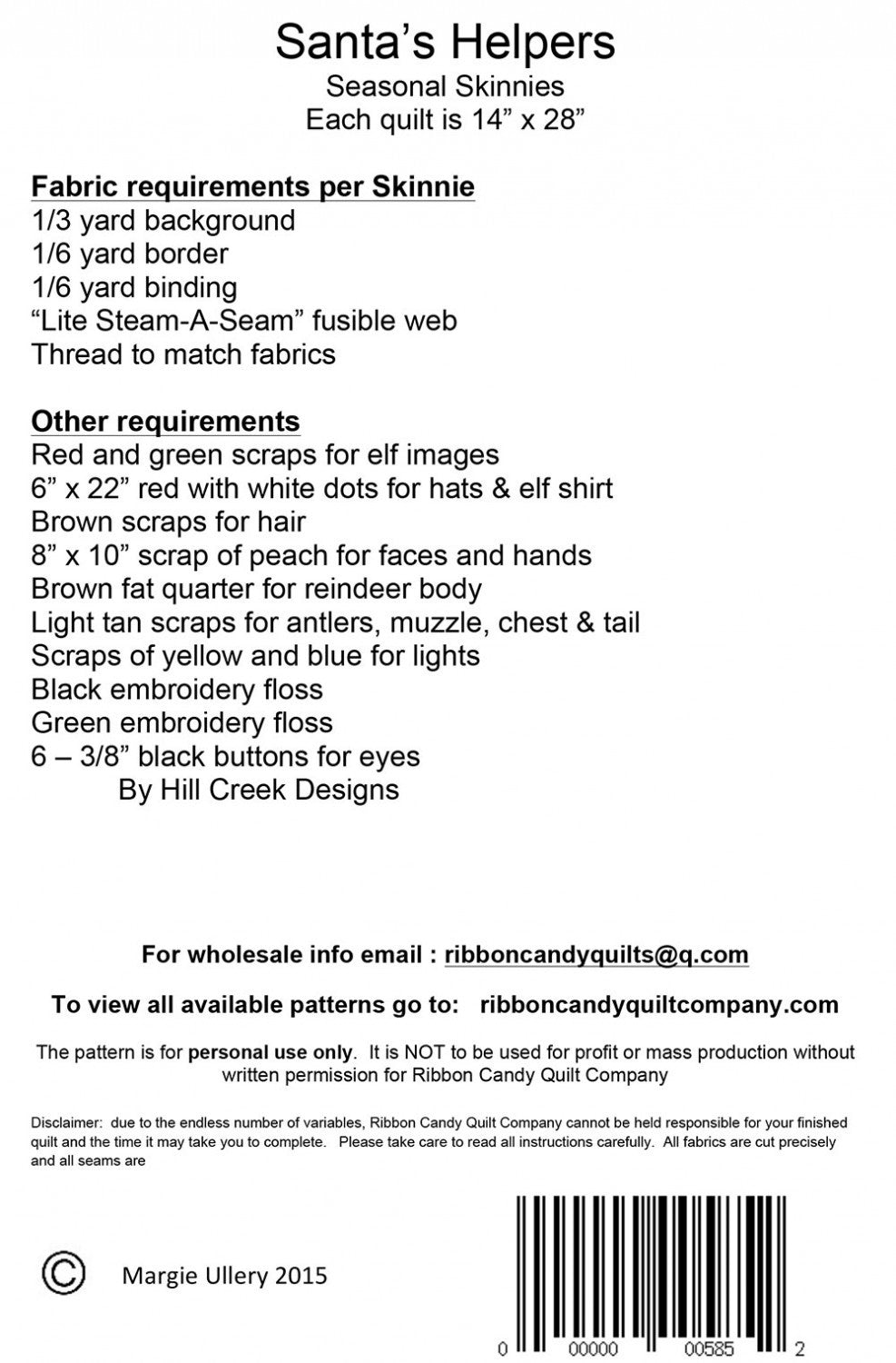 Seasonal Skinnies Santa Helpers