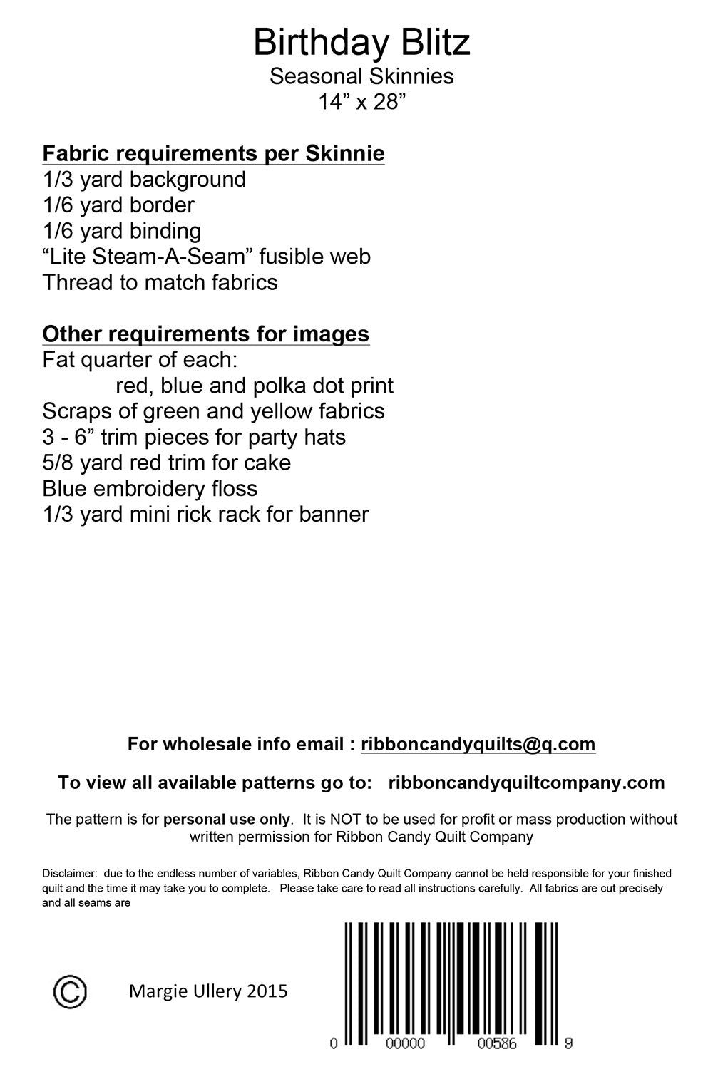 Birthday Blitz - Seasonal Skinnies