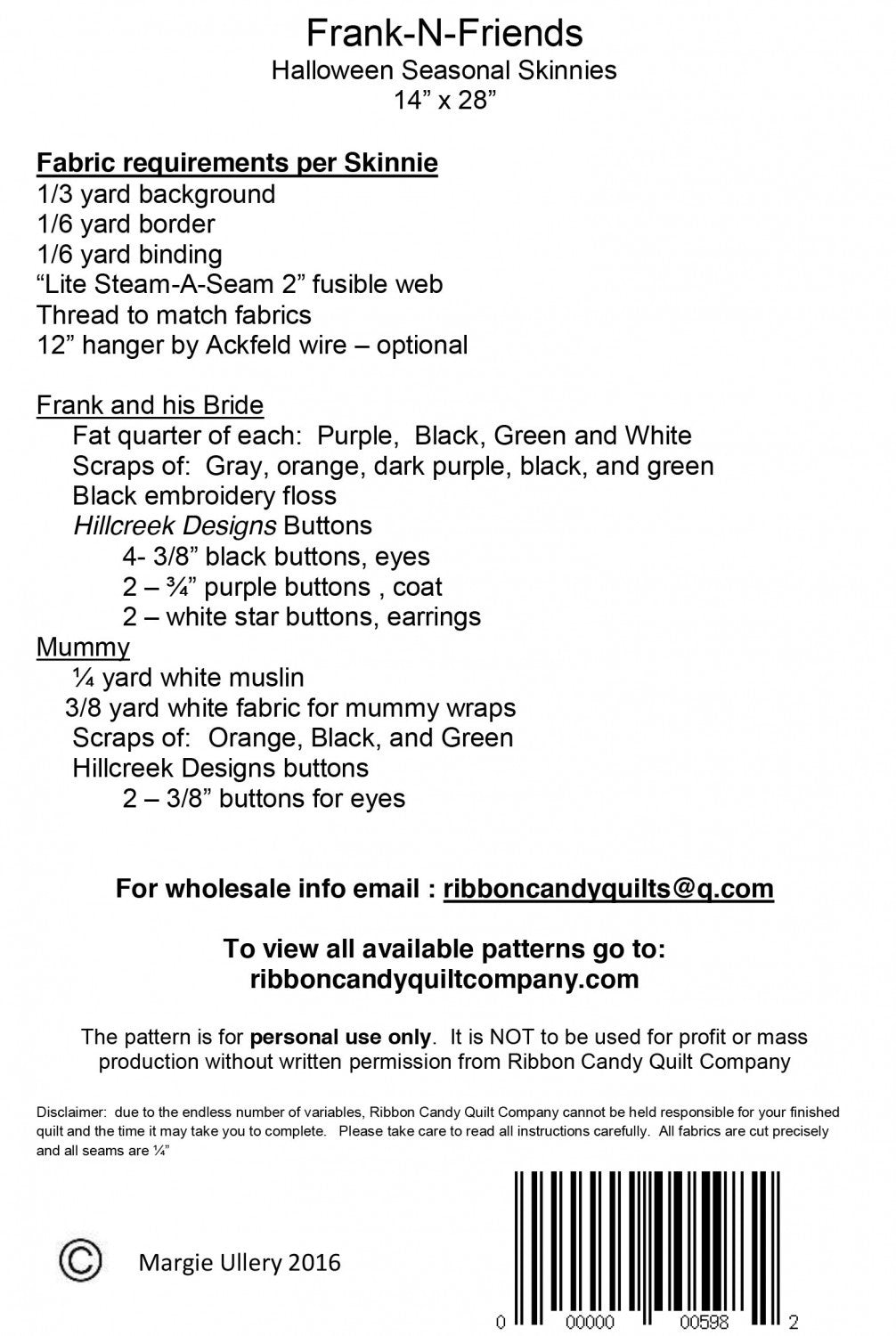 Frank-N-Friends Seasonal Skinnies