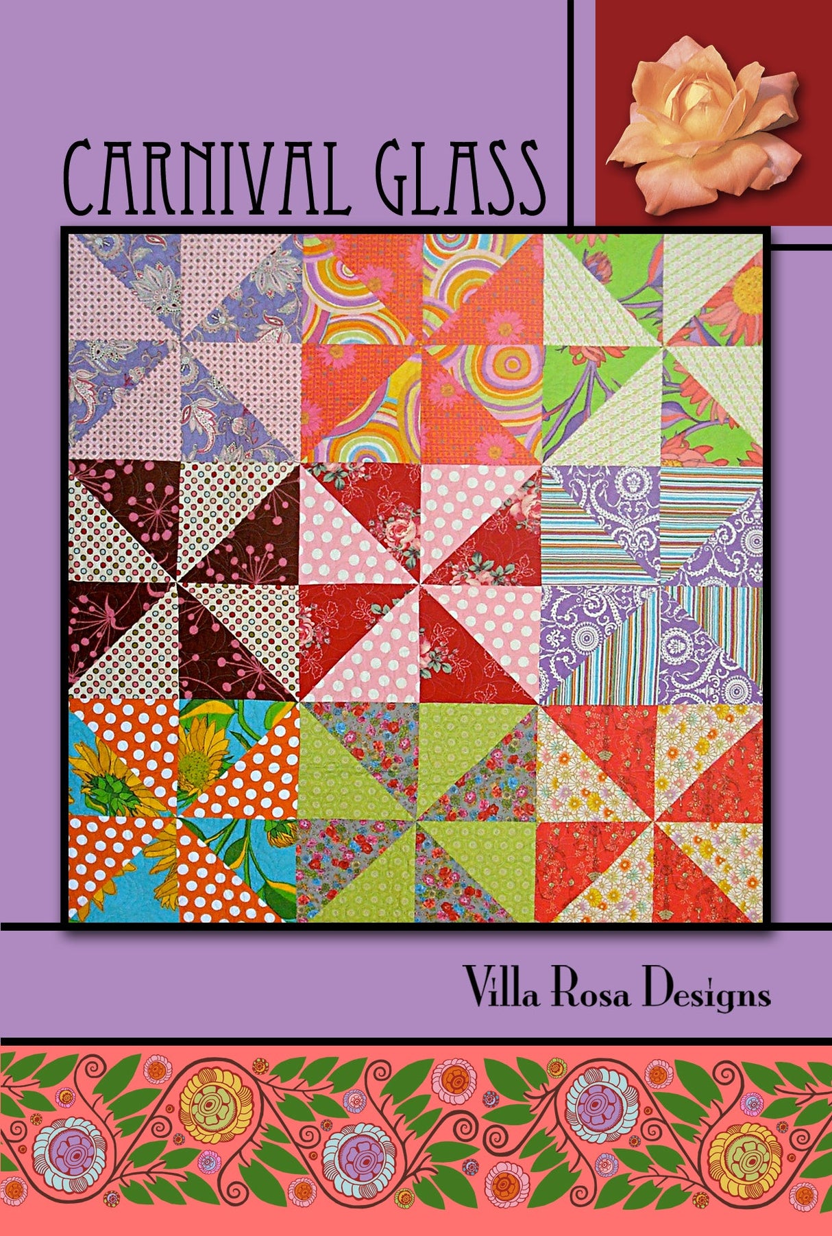 Carnival Glass Downloadable Pattern by Villa Rosa Designs