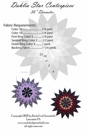 Back of the Dahlia Star Centerpiece Pattern by Rachels Of Greenfield