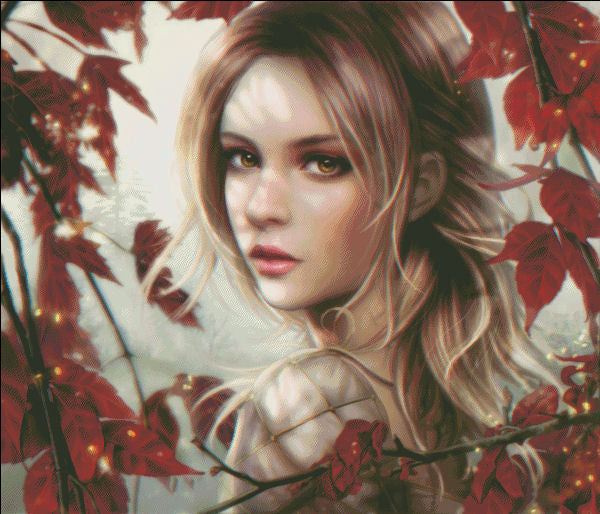 Red Clover Cross Stitch by Cris Ortega