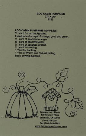 Log Cabin Pumpkins