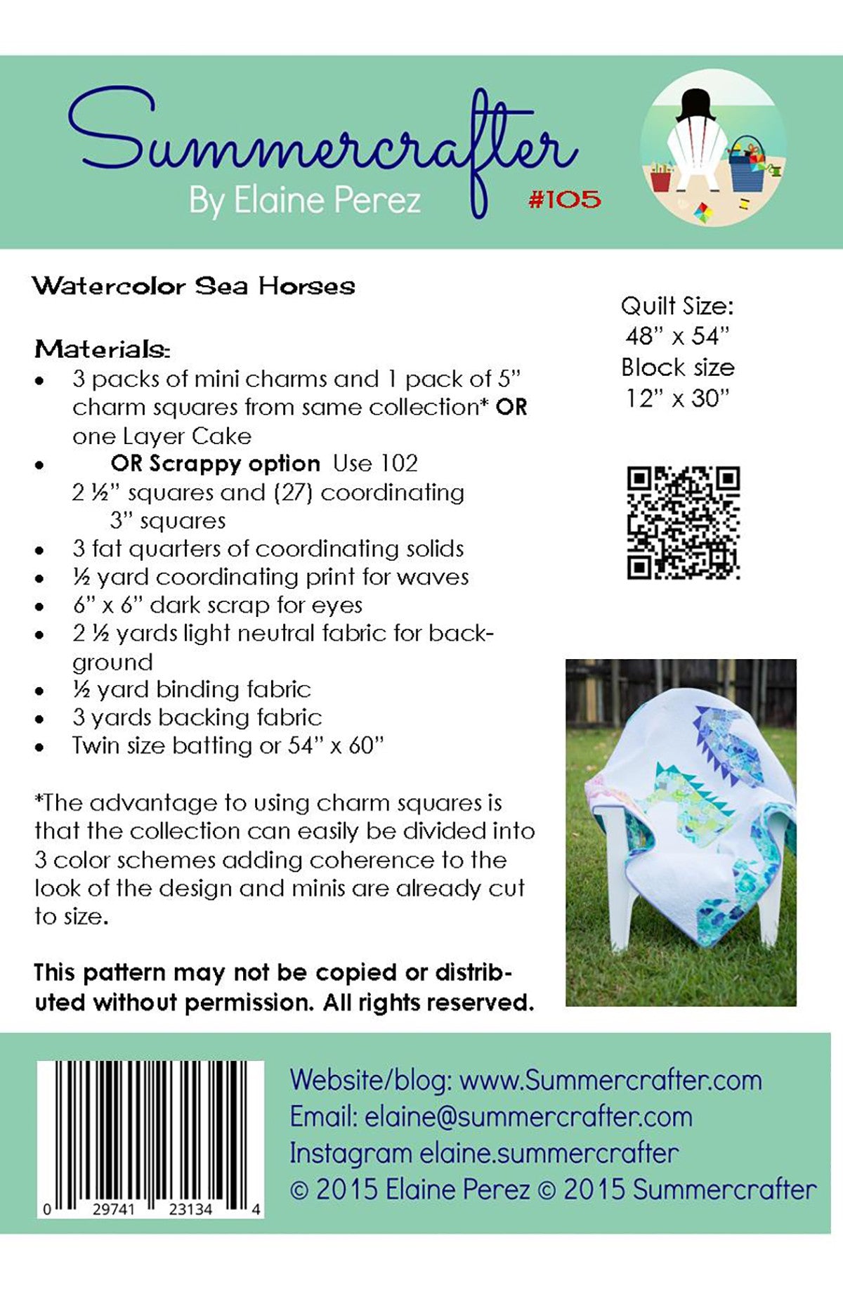 Watercolor Sea Horses