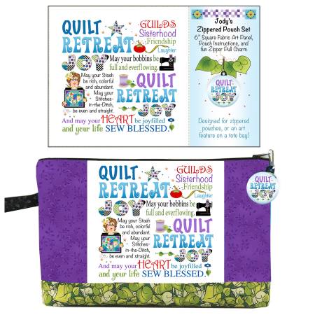 Zipper Pouch Set Quilt Retreat Joy by Jody Houghton Designs