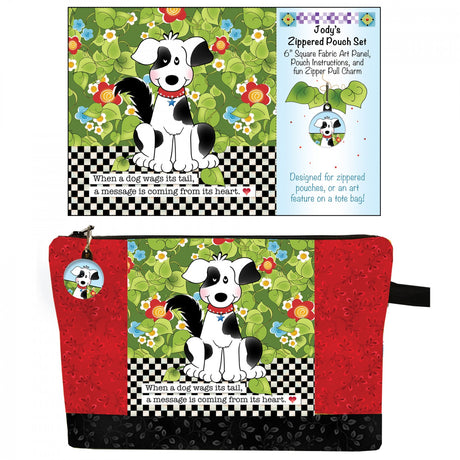 Zipper Pouch Set B&WDog