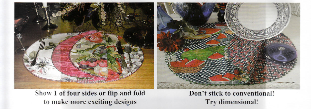 Several Settings 4-Sided Placemat Pattern & Template