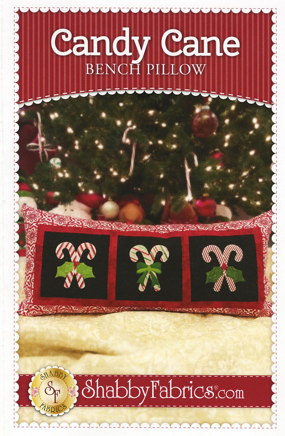Candy Cane Bench Pillow