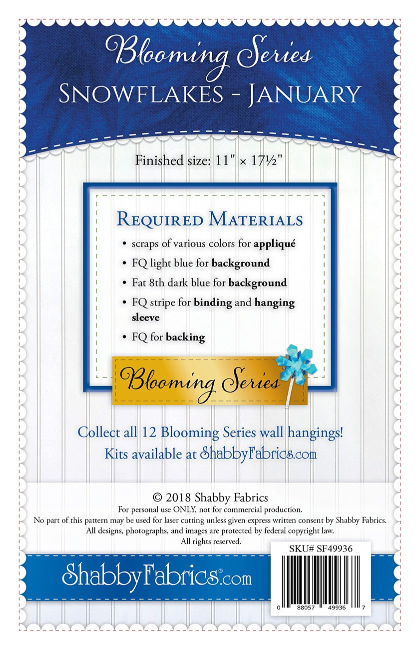 Blooming Series Snowflakes January