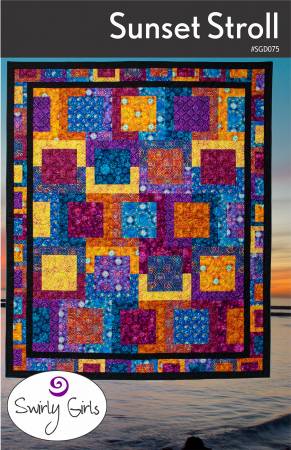 Sunset Stroll Quilt Pattern by Swirly Girls Design